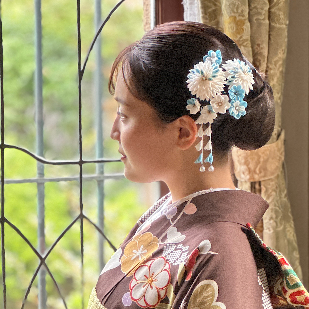 つまみ細工髪飾り